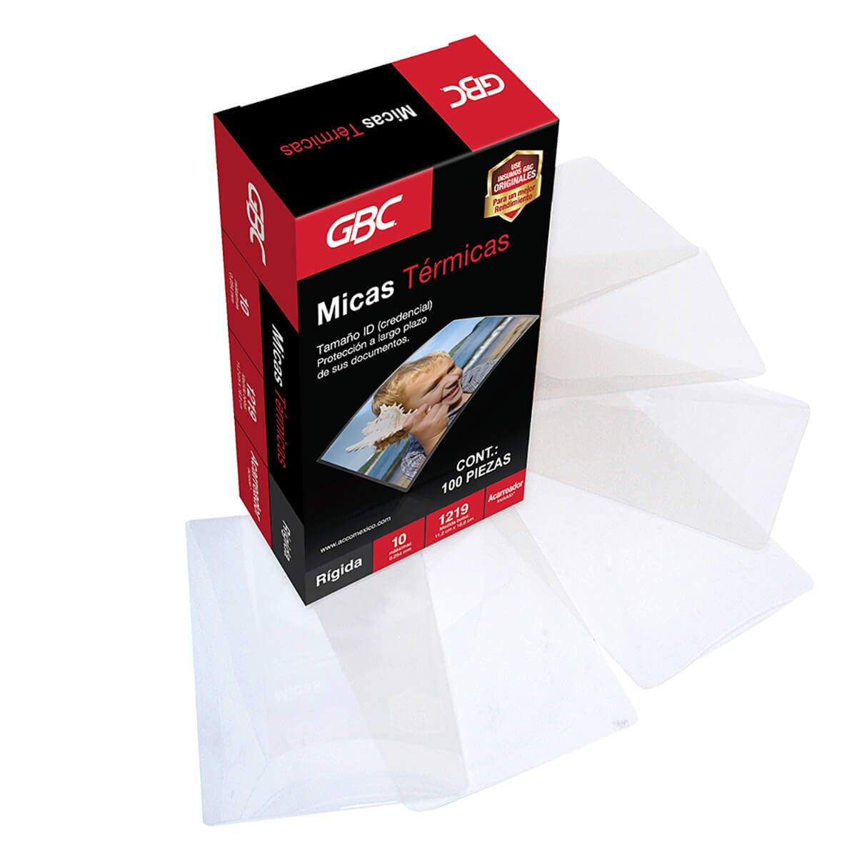 Mica térmica Rígida 10mil - 11x16.8cm GBC 100pz
