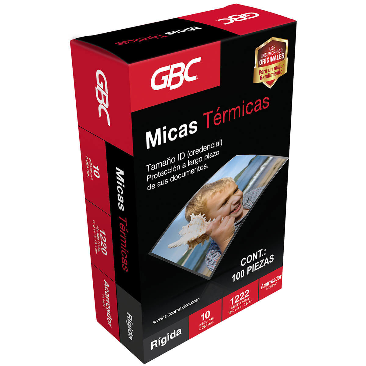 Mica térmica Rígida 10mil - 12x19.5cm GBC 100pz