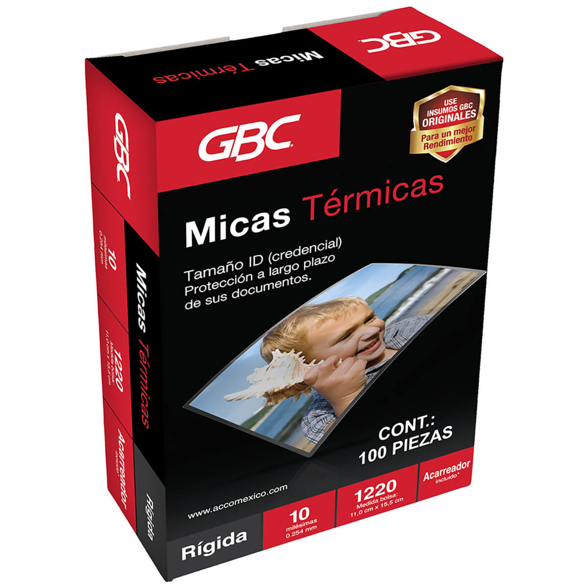 Mica térmica Rígida 10mil - 11x15.5cm GBC 100pz