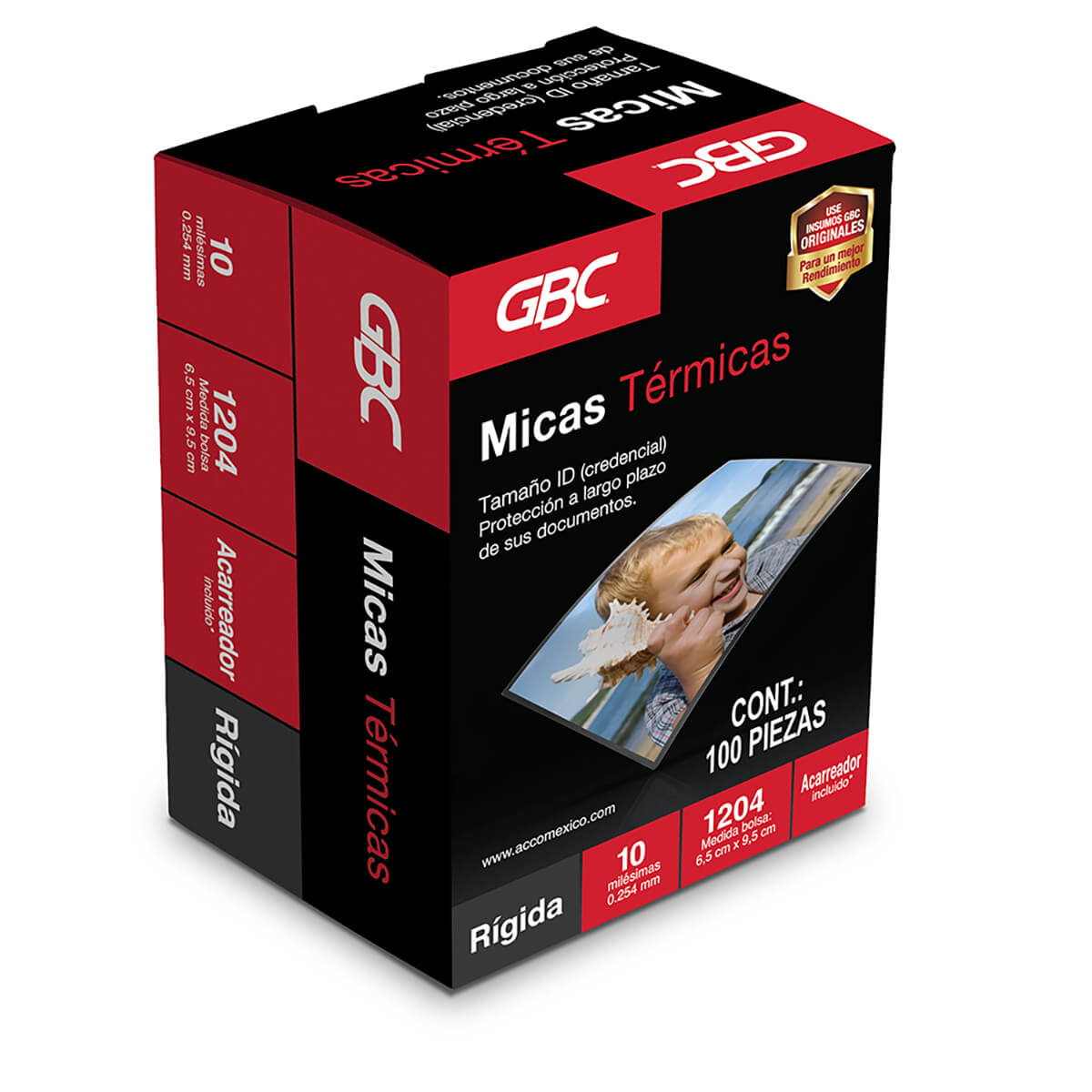 Mica térmica Rígida 10mil - 6.5 x 9.5cm GBC 100pz