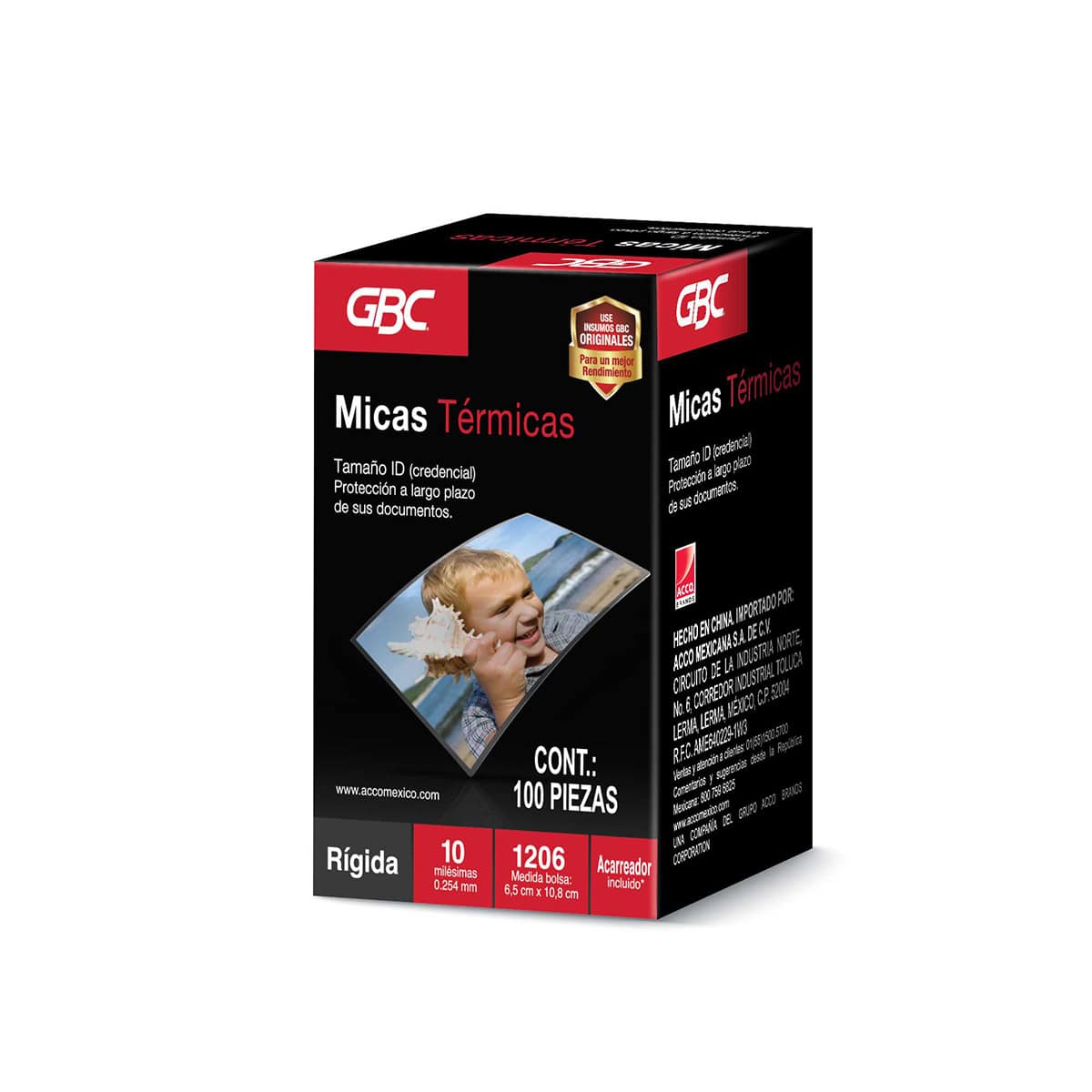 Mica térmica Rígida 10mil - 6.5 x 10.8cm GBC 100pz