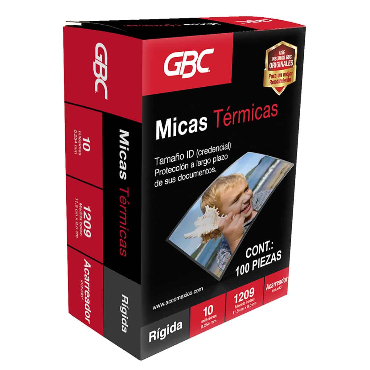 Mica térmica Rígida 10mil - 8 x 11.5cm GBC 100pz