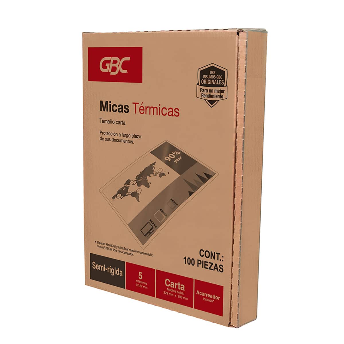 Mica térmica Semi-rígida 5mil  - Carta GBC 100pz
