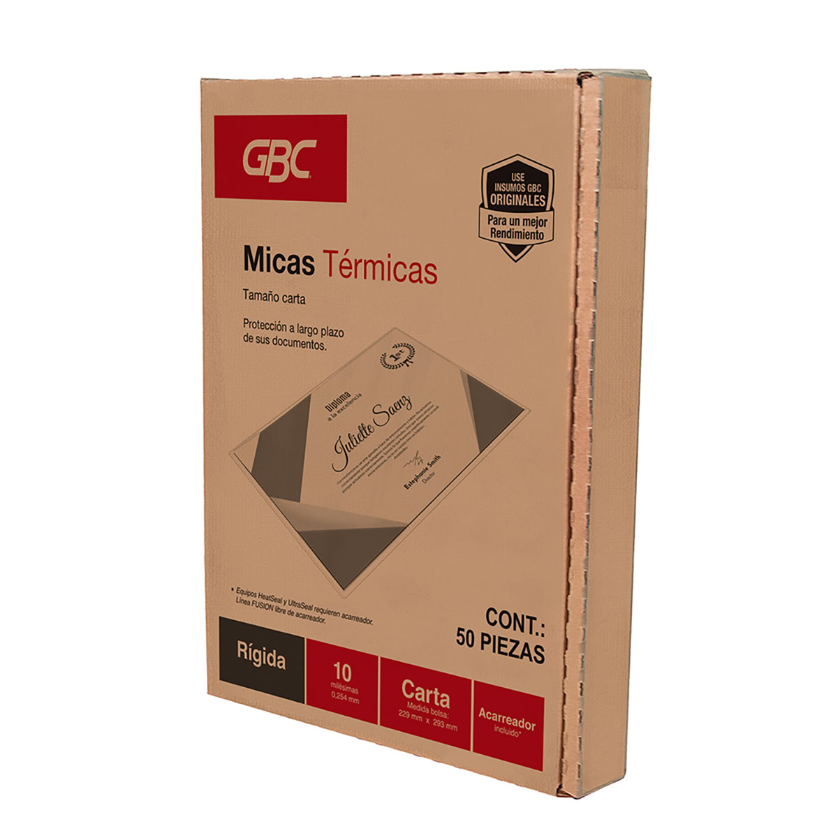 Mica térmica Semi-rígida 5mil  - Carta GBC 50pz