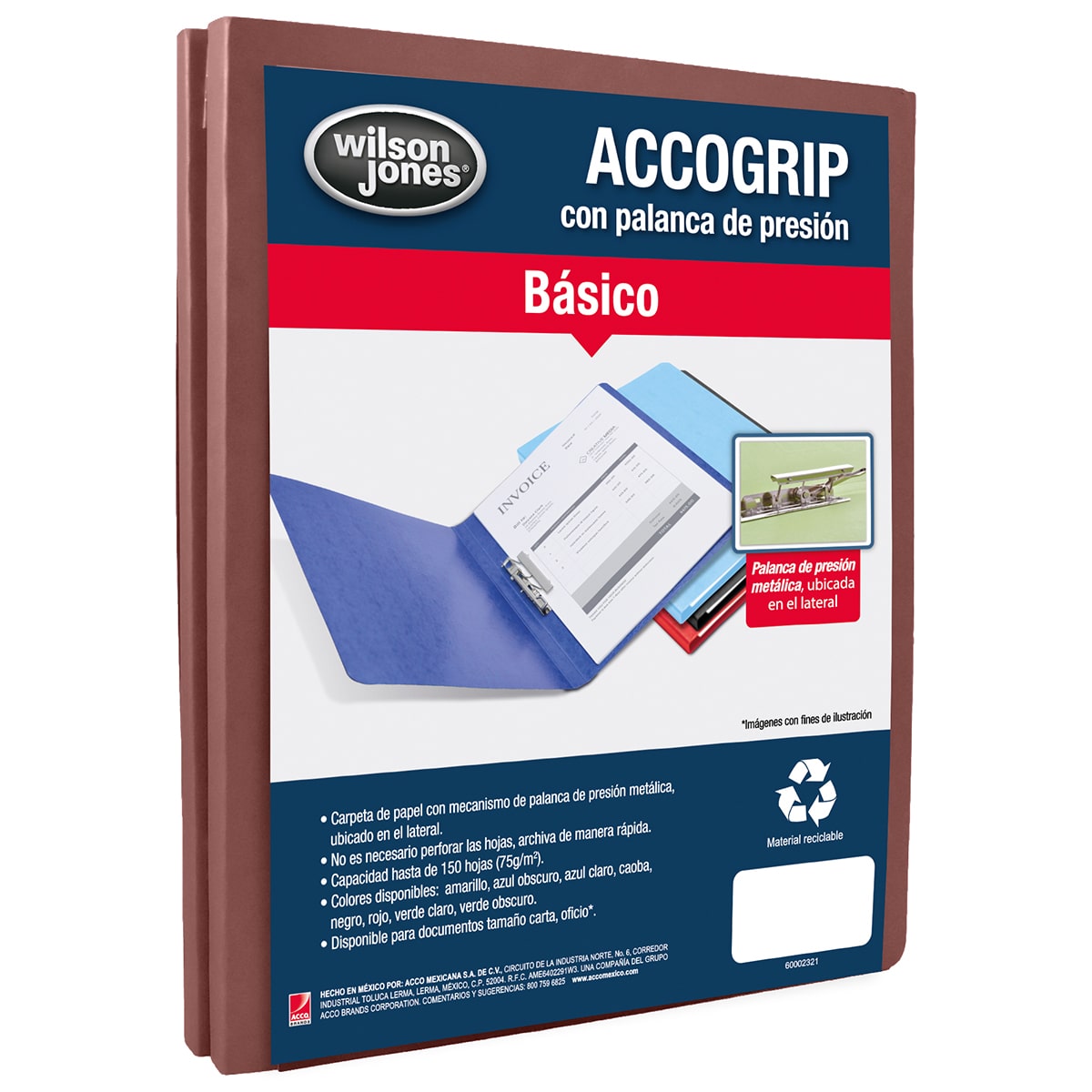 ACCOGrip Carpeta / Folder 150h Carta Caoba