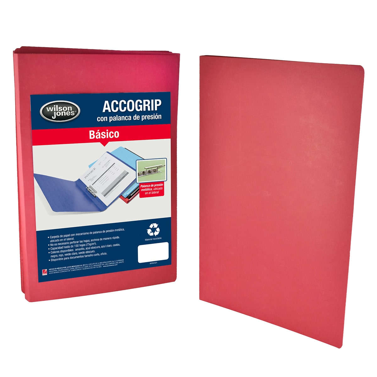 ACCOGrip Carpeta / Folder 150h Oficio Rojo