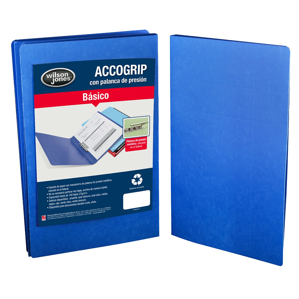 ACCOGrip Carpeta / Folder 150h Oficio Azul Obsc.