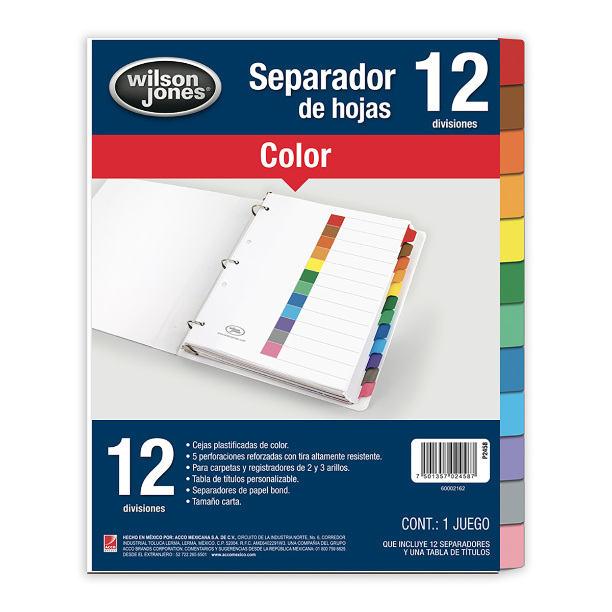 Separador cejas de color 12 divisiones