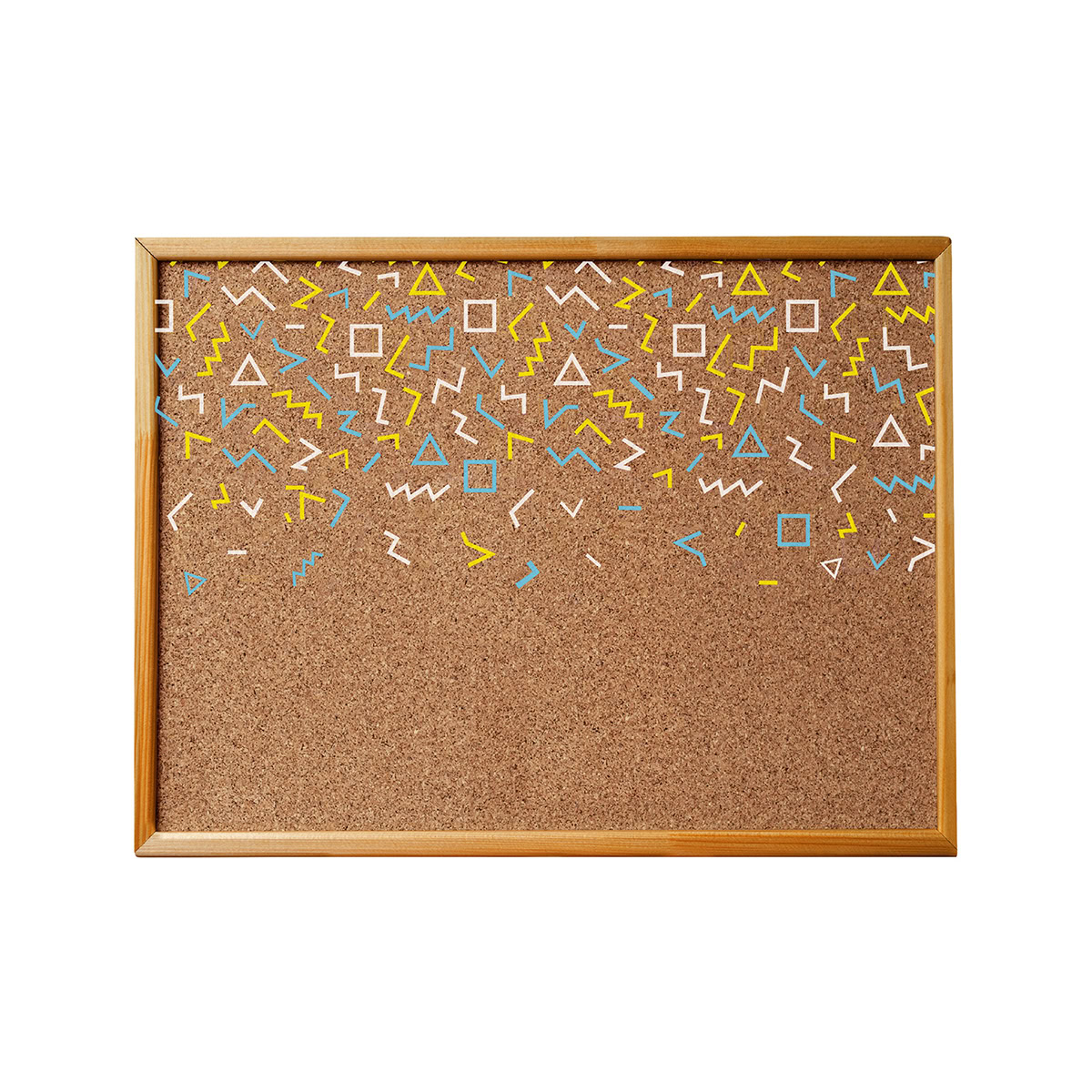 Pizarrón corcho con diseño 40x60cm marco madera