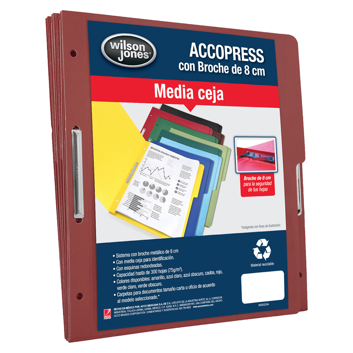 ACCOPress Carpeta papel 300h Carta Caoba