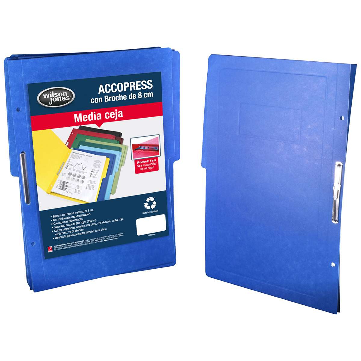 ACCOPress Carpeta papel 300h Oficio Azul Obsc.