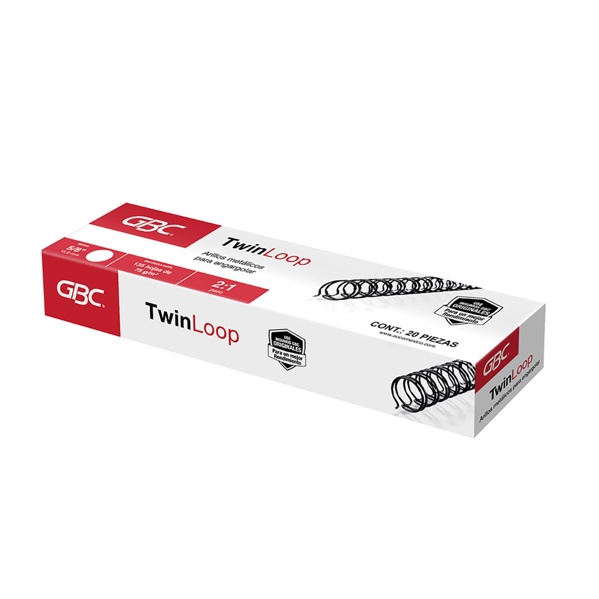 Arillo metálico 5/8" 135h TwinLoop 2:1 20pz