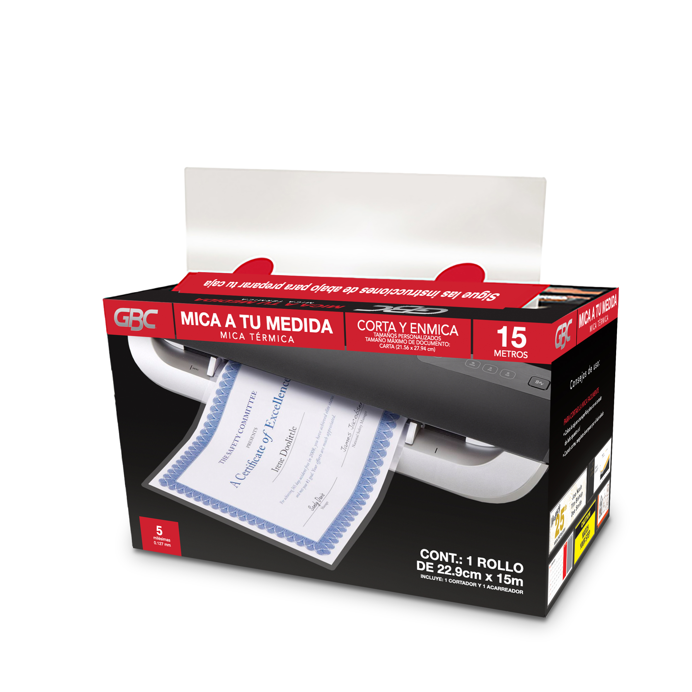 Rollo de Mica Térmica, 15 metros, Semi-Rígida 5mil