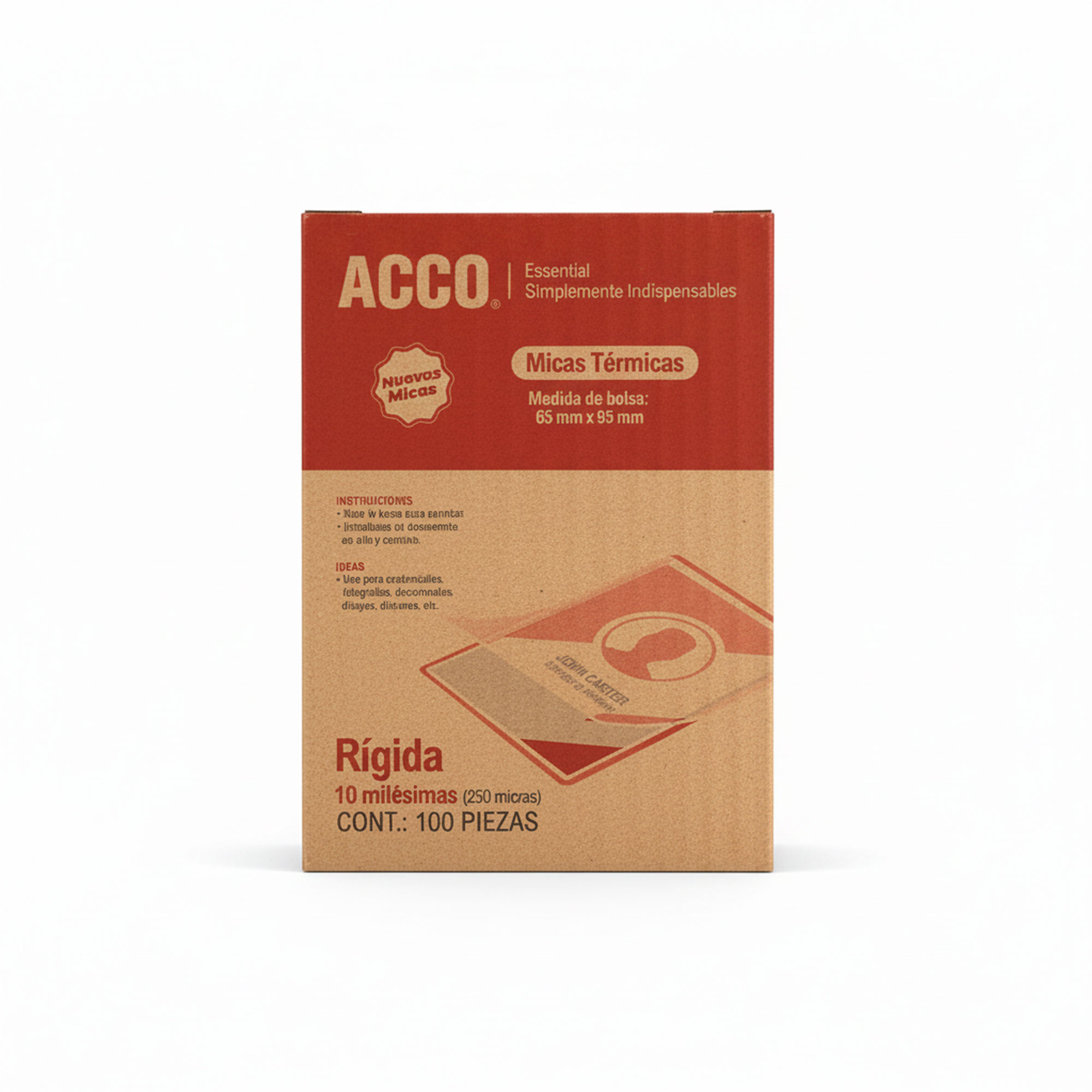 Mica Térmica Acco 10 Milésimas 6.5 X 9.5cm -100 Piezas