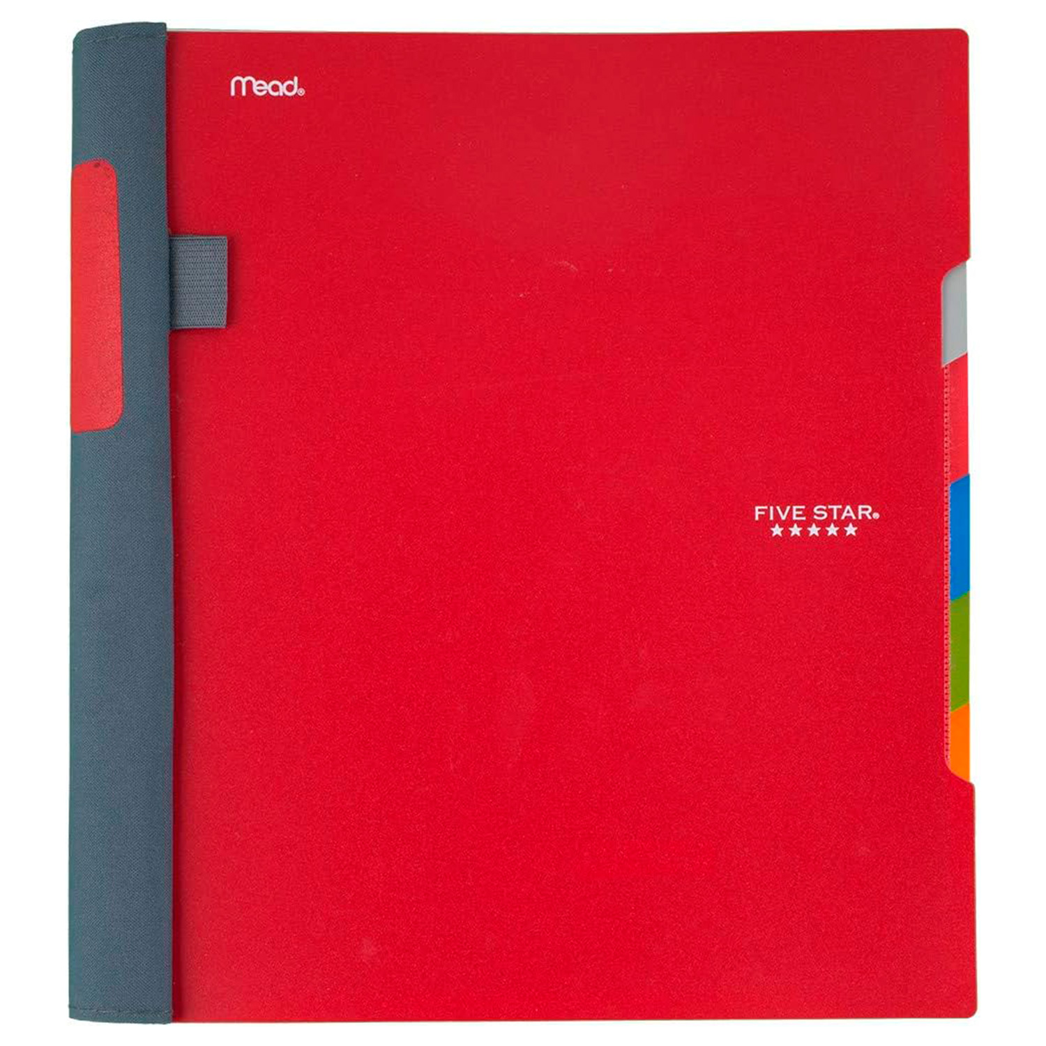 Five Star Advance Cuaderno Profesional 200 hojas, 5 Materias, separadores plásticos. Rayado. Rojo 73146