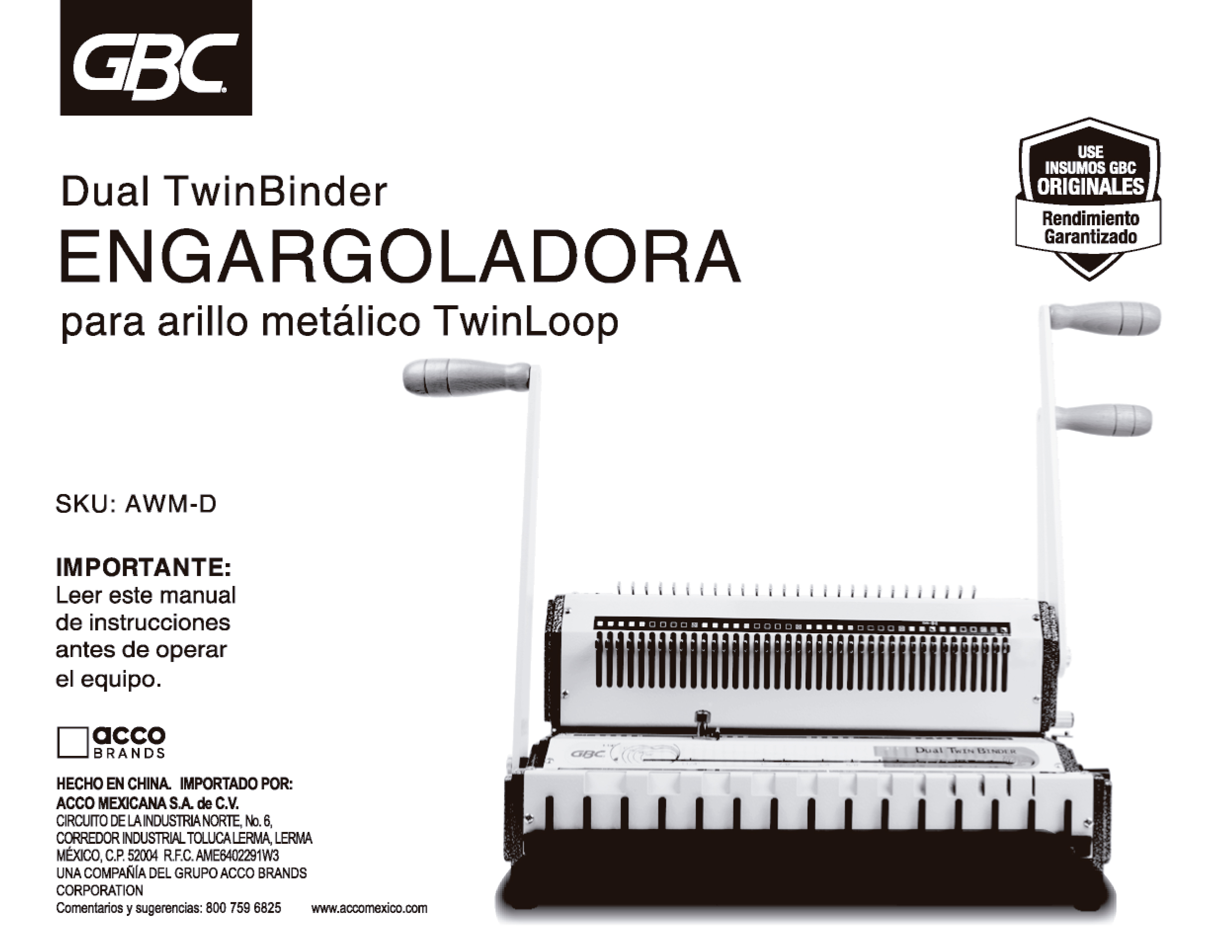 AWM-D Manual de usuario y garantía 