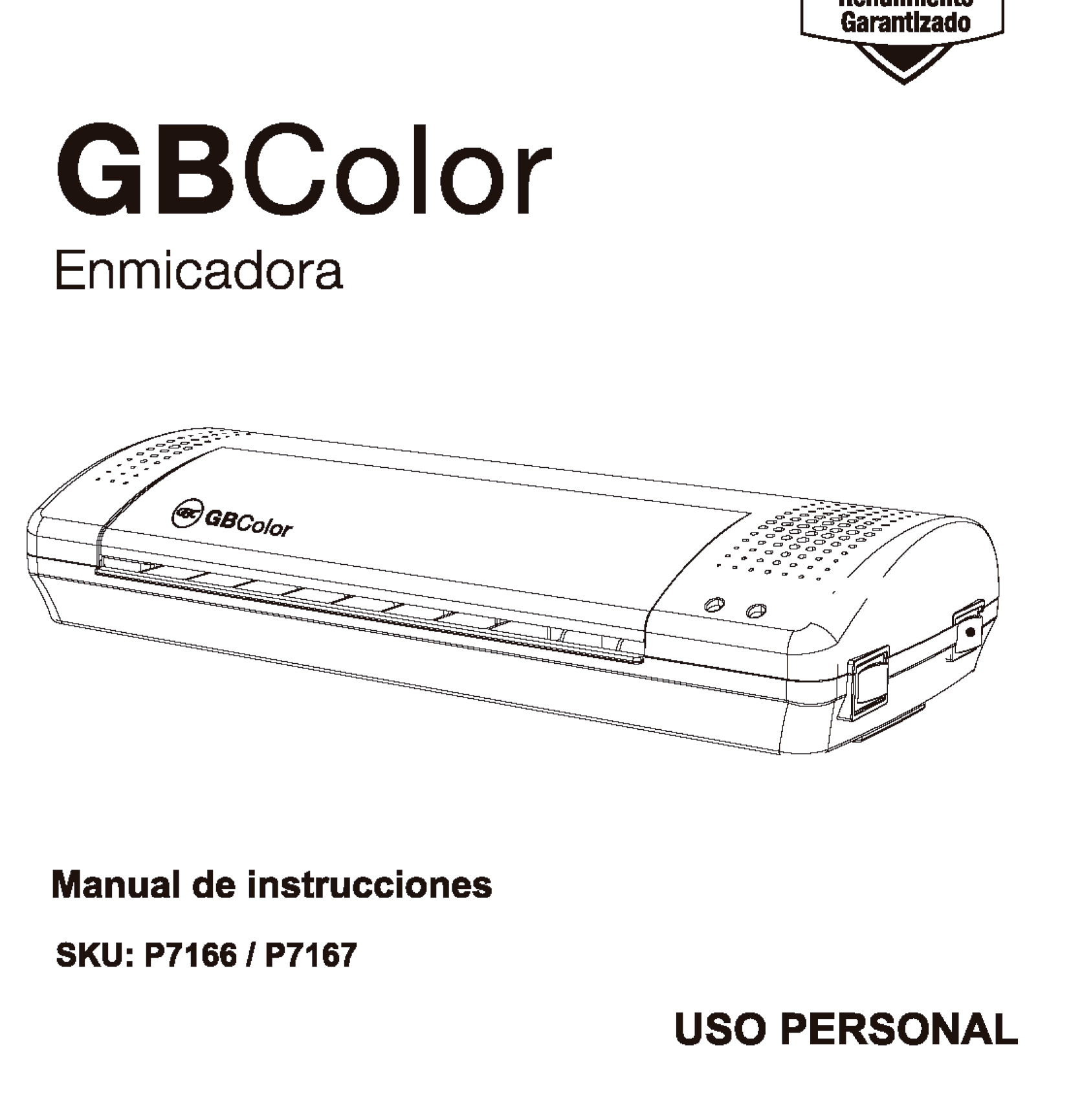 P7167 Manual de usuario y garantía